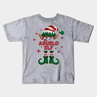 El Abuelo Elf - Grandpa Elf Christmas Party Matching Family Kids T-Shirt